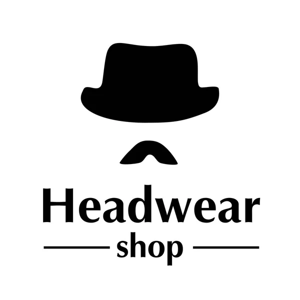 Mağaza şapkaları ve kapaklar için vektör logosu — Stok Vektör