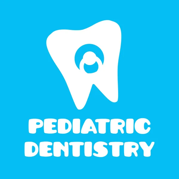 Vector logo for pediatric dentistry, dentistry for children — Stock Vector
