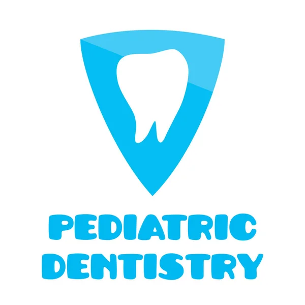 Vector logo for pediatric dentistry, dentistry for children — Stock Vector