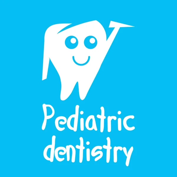 Vector logo for pediatric dentistry, dentistry for children — Stock Vector