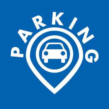 Araba vektör logosu ve Bisiklet Park alanı