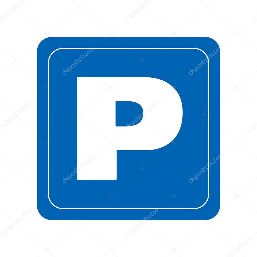 Vector logo of car Parking zone