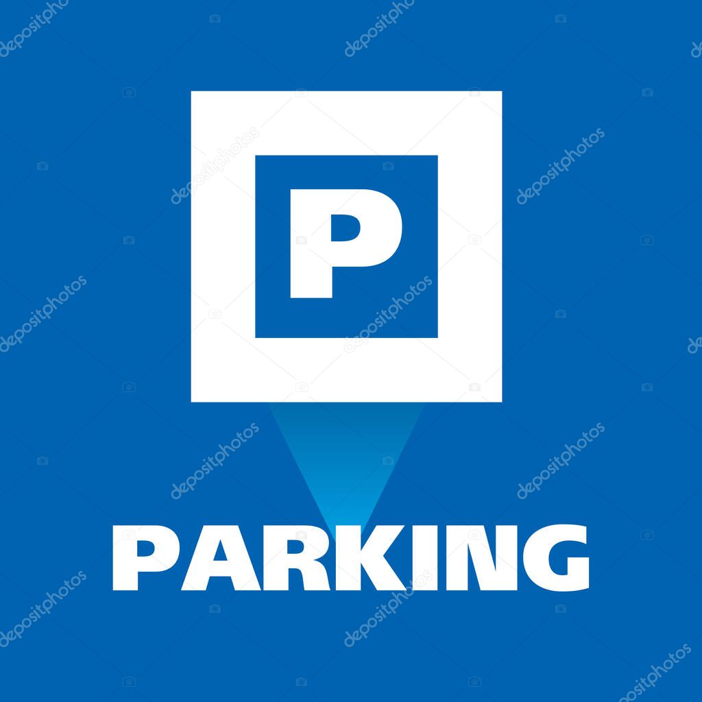 Vector logo of car Parking zone