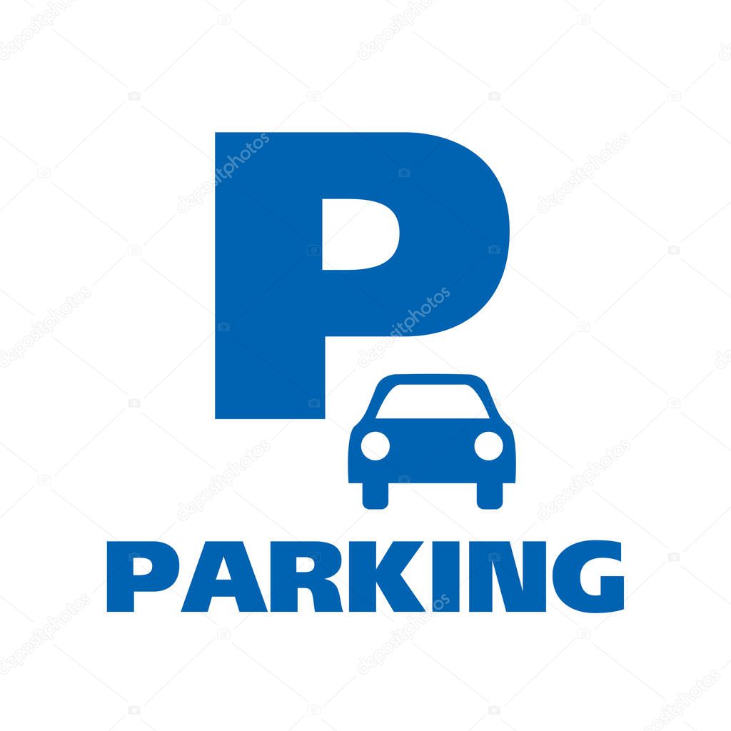 Vector logo of car Parking zone