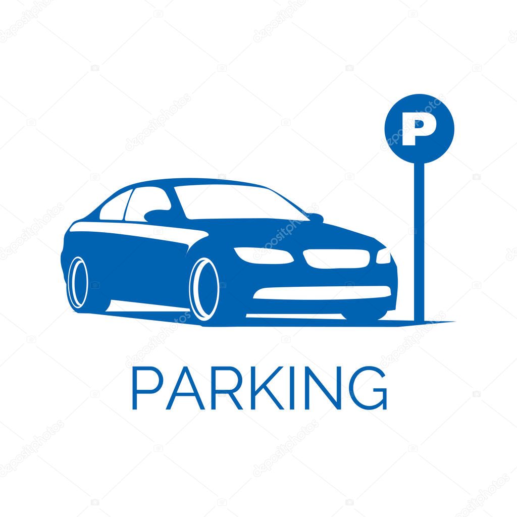 Vector logo of car Parking zone