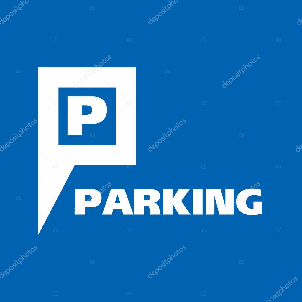 Vector logo of car Parking zone