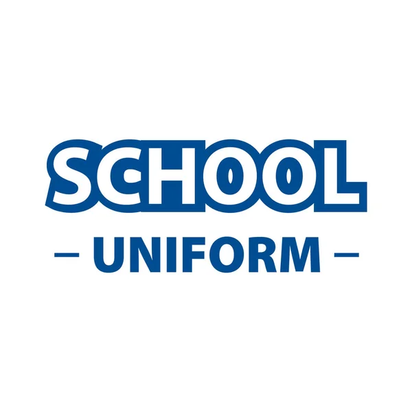 Vector logo för skol butik kläder och uniformer — Stock vektor