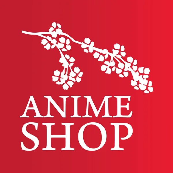 Logo vectoriel pour anime et boutique de souvenirs — Image vectorielle