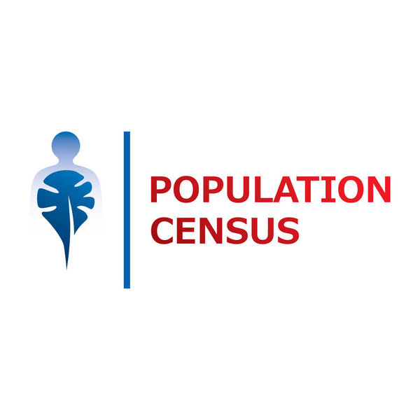 Vector logo for census, population count and demographic statistics