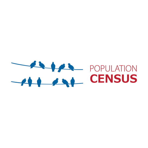Vector logo for census, population count and demographic statistics