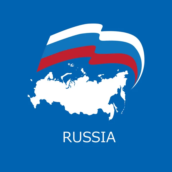 Logotipo vectorial con símbolos de Rusia, ruso — Archivo Imágenes Vectoriales