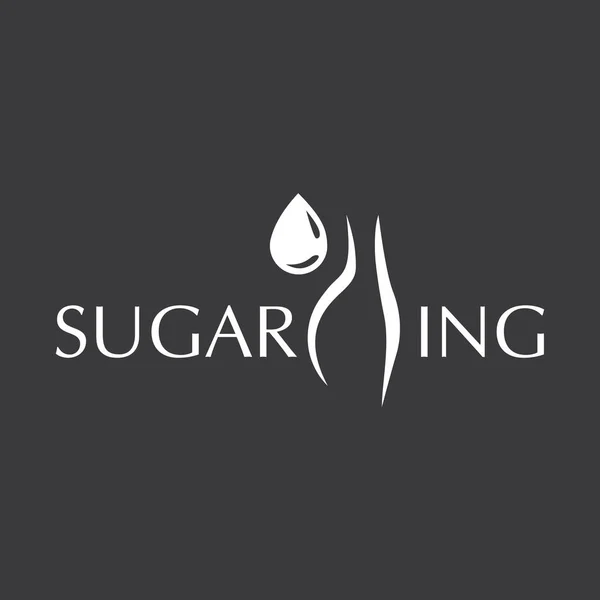 Logotipo vectorial para la depilación y la empresa azucarera — Archivo Imágenes Vectoriales