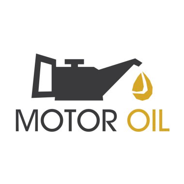 Vektör logosu, motor yağı ve yakıt illüstrasyon