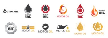 Vector logo, illustration of engine oil and fuel clipart
