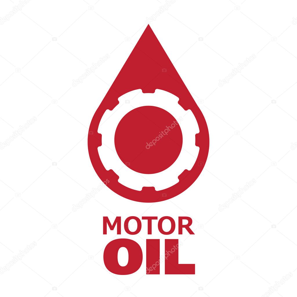 Vector logo, illustration of engine oil