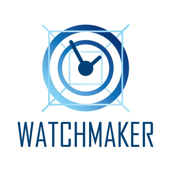 Векторный логотип часовщика и ремонт часов — стоковый вектор