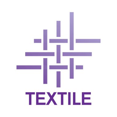 Tekstil kumaş ve dikiş vektör logosu