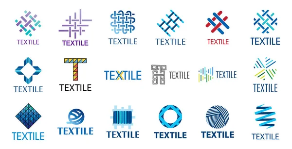 Vektor logo av textil tyg och sömnad — Stock vektor