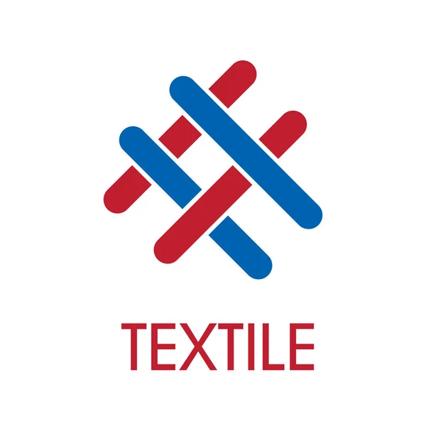 Vektor logo av textil tyg och sömnad — Stock vektor