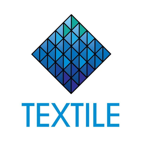 Logotipo vectorial de la tela textil y costura — Archivo Imágenes Vectoriales