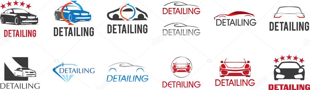Vector logo for detailing car