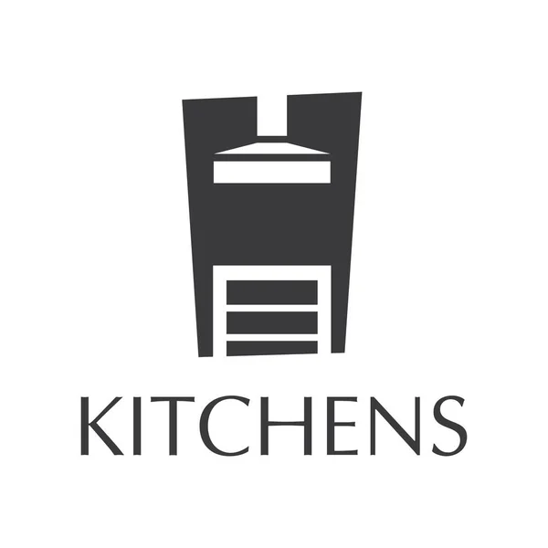 Logo vektor furnitur dapur, produksi dapur - Stok Vektor