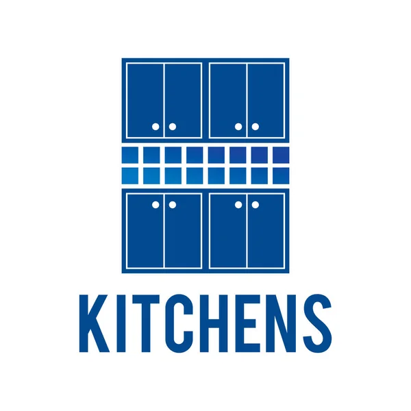 Logotipo vectorial de muebles de cocina, producción de cocina — Vector de stock
