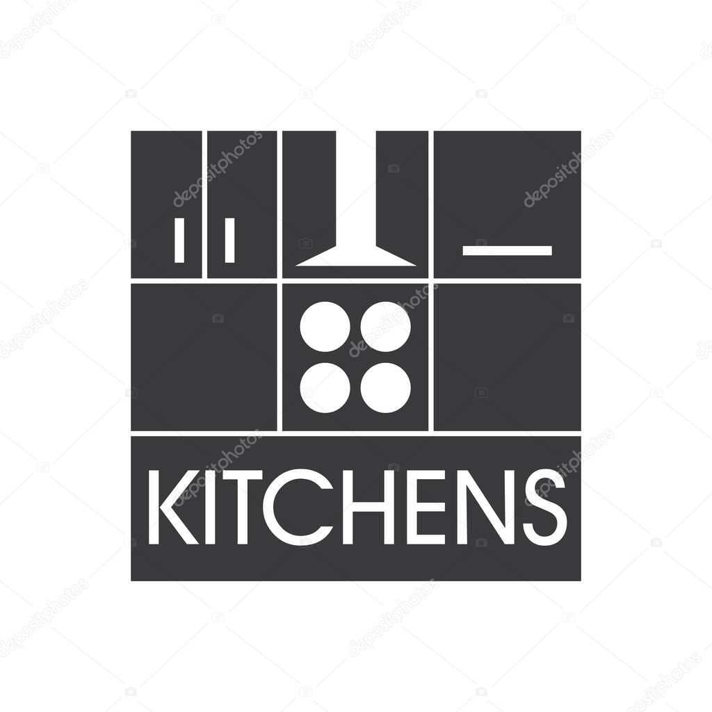 Vector logo of kitchen furniture