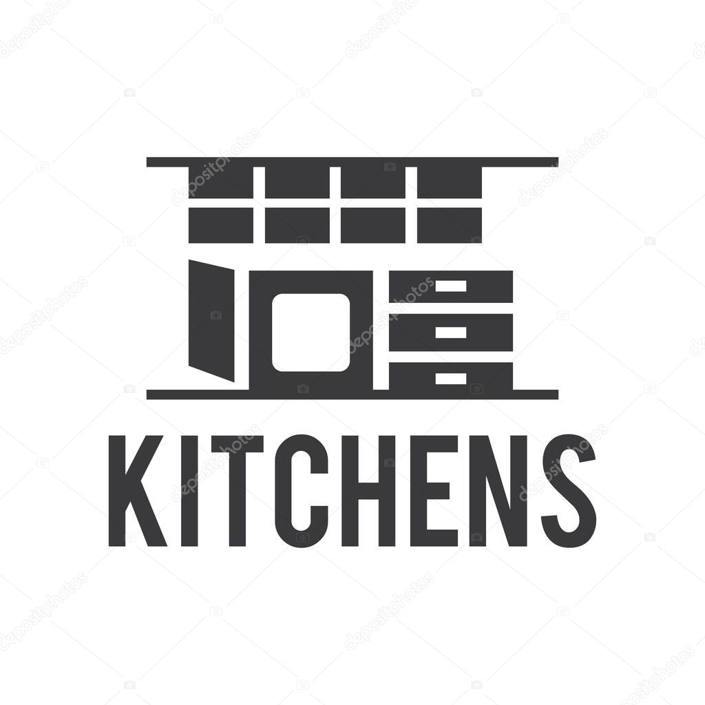 Vector logo of kitchen furniture
