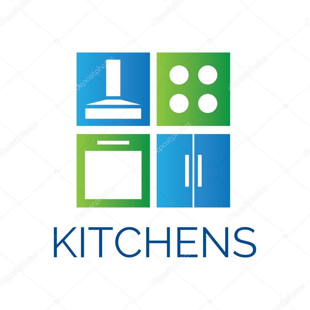 Vector logo of kitchen furniture