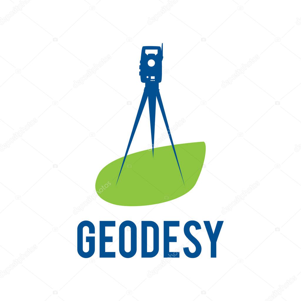 Vector logo of geodesy, design and topography
