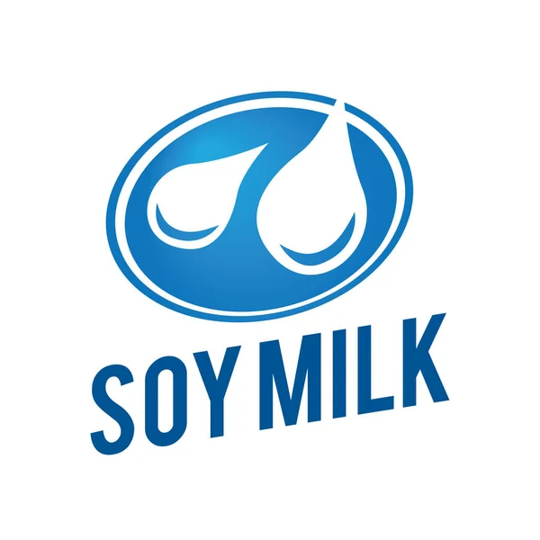 Logotipo vectorial de soja y productos agrícolas — Vector de stock
