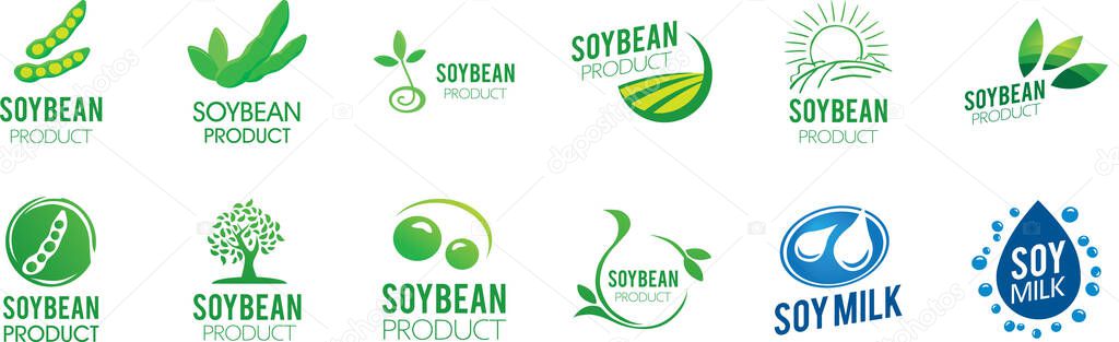 Vector logo of soybean agricultural products