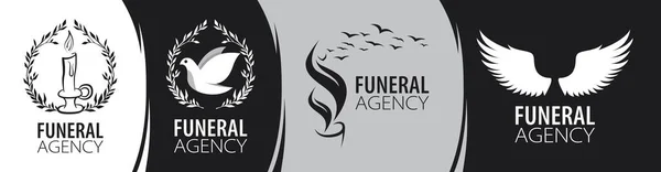 Logo Vettoriale Dei Servizi Funerari — Vettoriale Stock