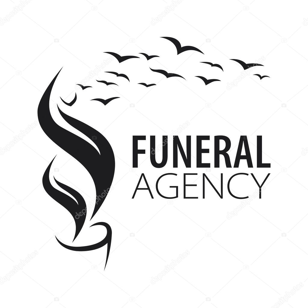 Vector logo of funeral services