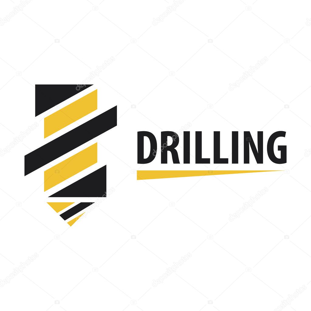 Vector logo of drilling, geodetic works