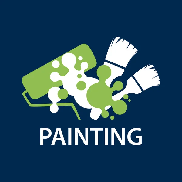 Logo Vectoriel Peintre Peinture — Image vectorielle