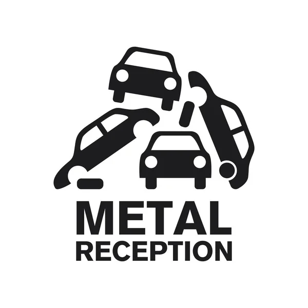 Vector Logotipo Recepción Utilización Metal — Archivo Imágenes Vectoriales