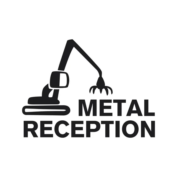 Recepção Logotipo Vetor Utilização Metal — Vetor de Stock