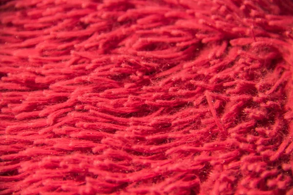Красный Мягкий Фон Текстура Длинный Сон Плед — стоковое фото