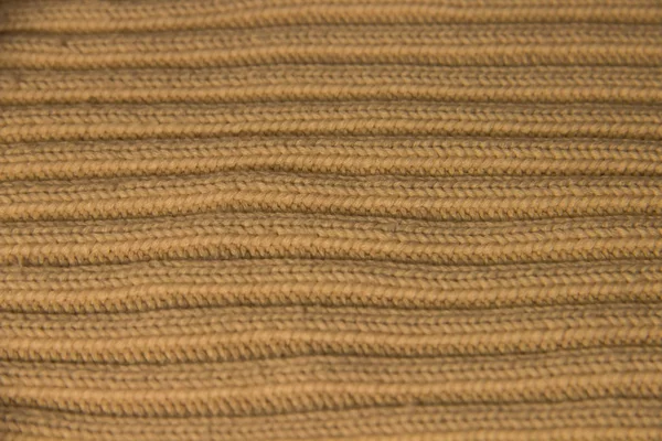 Background Beige Knitted Yarn Warm Straight Bulk Stripes — Stock Photo, Image