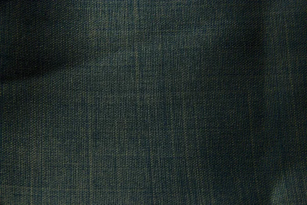 Šedo Modré Pozadí Textury Detailní Lněné Tkaniny — Stock fotografie