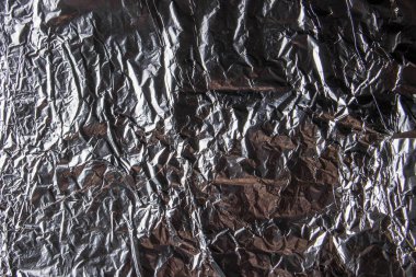 Arka plan doku çok buruşuk gümüş folyo