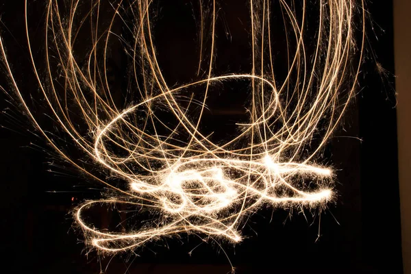 Dibujo de fondo abstracto por el fuego. luz de congelación — Foto de Stock