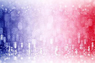 Soyut vatansever kırmızı beyaz ve mavi glitter pırıltı arka plan için parti davet etmek, konfeti, 4 Temmuz havai fişek, memorial desen, seçecek Cumhurbaşkanı oy, Satılık doku, İşçi Bayramı eğlenceli ve bağımsızlık düşen