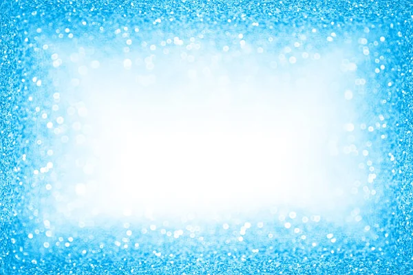 抽象的な青いキラキラ輝きハッピーバースデー紙吹雪 ビーチ プール水泳パーティの罫線 海水バブル フレーム スプリング セール ベビー シャワー 子供パターン — ストック写真