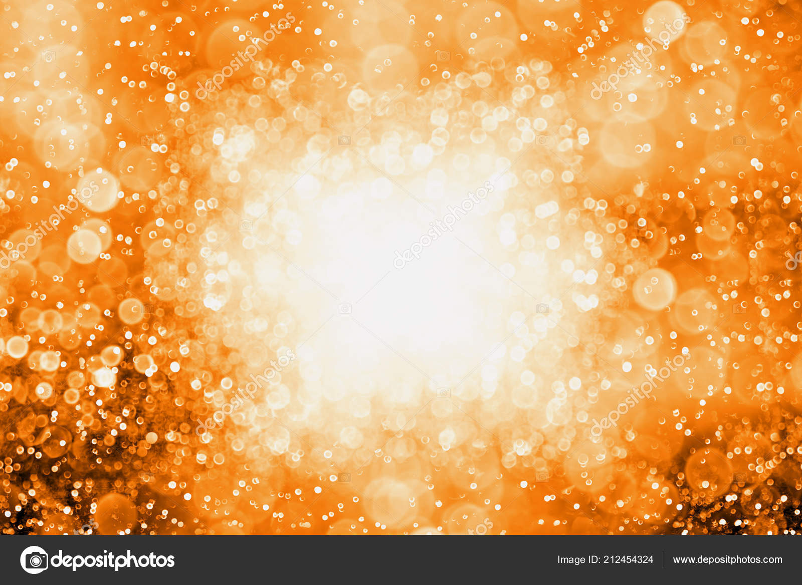 Abstract Dark Orange Black Glitter Sparkle Confetti Background Happy