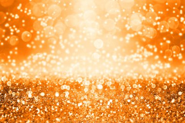 Mutlu yıllar davet, sonbahar sonbahar gala, Kasım Şükran doku, korkunç Cadılar Bayramı partisi, satılık reklam veya Ekim çocuk için koyu turuncu siyah glitter pırıltı konfeti arka plan oyun ya da şeker soyut