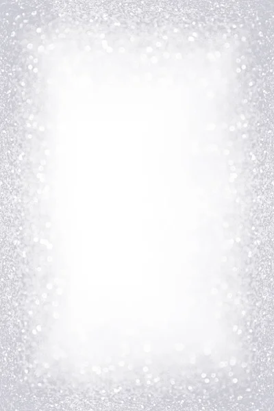 Elegant Silver White Glitter Sparkle Confetti Background Gray Happy Birthday — Stock Photo, Image