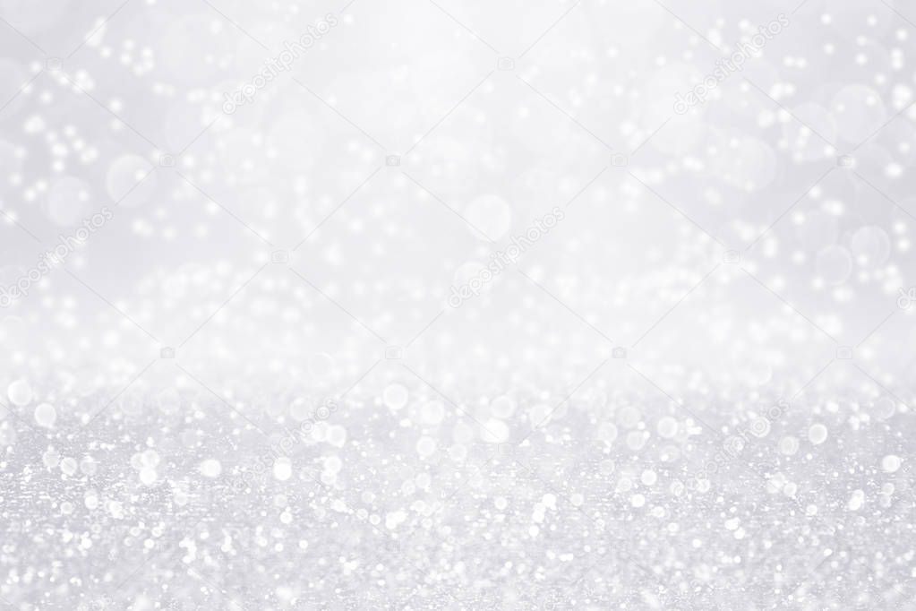 Fancy silver white glitter sparkle background for happy birthday party invite, Christmas ice frost, frosty winter icy snow flake flurry, diamond crystal glam sale or celebrate 25th wedding anniversary